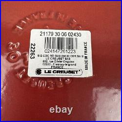 Le Creuset Signature Enameled Cast Iron Round Wide Dutch Oven 6 3/4-Qt. Red Read