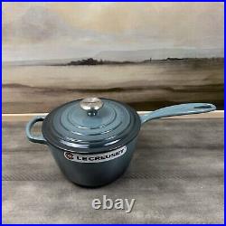 Le Creuset Signature Enameled Cast Iron Saucepan 2 3/4-Qt. Ocean Scuffs Read