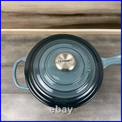 Le Creuset Signature Enameled Cast Iron Saucepan 2 3/4-Qt. Ocean Scuffs Read