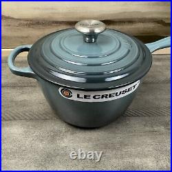 Le Creuset Signature Enameled Cast Iron Saucepan 2 3/4-Qt. Ocean Scuffs Read