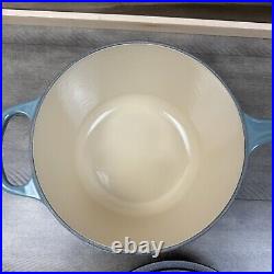 Le Creuset Signature Enameled Cast Iron Saucepan 2 3/4-Qt. Ocean Scuffs Read