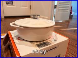 Le Creuset Signature Round Dutch Oven 3.5 Qt 22cm White Enameled Cast Iron NEW
