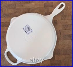 Le Creuset Skillet 10 1/4 26 cm Cast Iron Skillet, MATTE WHITE Color