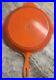 Le Creuset Skillet 12 #30 Cast Iron Double Spout Fry Pan France Orange Red R36