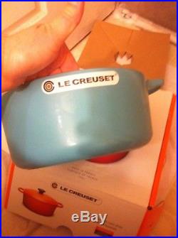 Le Creuset Turquoise Blue 7-1/4 Qt (6.7 L) #28 Round Dutch Oven Cast Iron Rare