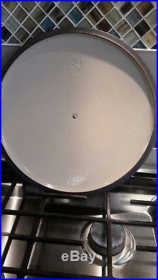 Le Creuset VERY LARGE 13.25 QT Dutch Oven, Blue, Cast Iron & Enamel, Round CLEAN