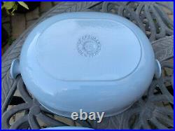 Le Creuset Vintage Oval Cast Iron Slate Blue Enzo Mari La Mama Cocotte 25 Rare