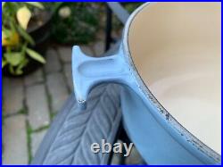 Le Creuset Vintage Oval Cast Iron Slate Blue Enzo Mari La Mama Cocotte 25 Rare