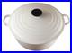Le Creuset White Enameled Cast Iron Dutch Oven 5.5 Qt with Lid Classic Cookware