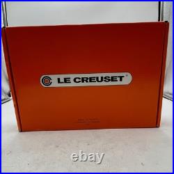 Le Creuset White Enameled Cast Iron Skillet 9 Inch With Box