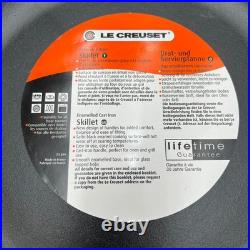 Le Creuset White Enameled Cast Iron Skillet 9 Inch With Box