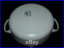 Le Creuset White Matte Wide Round 3-1/2 Qt (3.3L) #24 Dutch Oven/Risotto