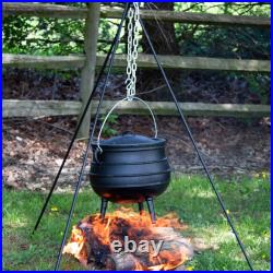 Lehman's Campfire Cooking Kettle Pot Cast Iron Potjie with 3 Legs and Lid