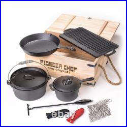 Lehman's Campfire Cookware Set, Cast Iron Stew Pot, Skillet, Dutch Oven and More