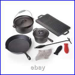 Lehman's Campfire Cookware Set, Cast Iron Stew Pot, Skillet, Dutch Oven and More