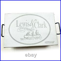 Lewis & Clark 859007, Cast Iron Dutch Oven Flat Grill, Skillet with Steel Grub Box