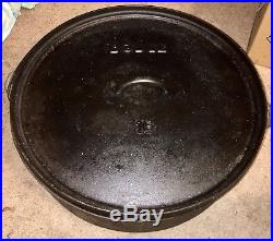 Lodge #16 Camp Oven / Dutch Oven Bail Handle 3 Footed Discontinued Lightly Used