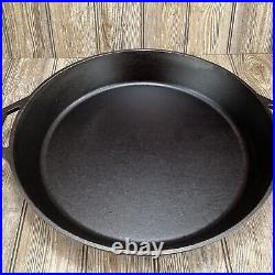 Lodge 17 Cast Iron Skillet with Handles Heavy-Duty Cooking Essential Outdoor