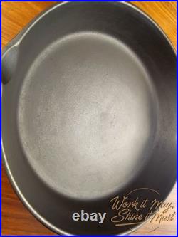 Lodge #7 Vintage Restored Cast Iron Skillet 3-Notch Logo