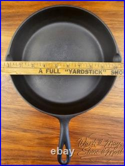Lodge #7 Vintage Restored Cast Iron Skillet 3-Notch Logo
