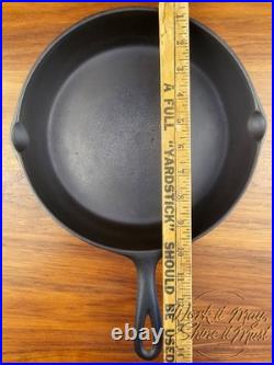 Lodge #7 Vintage Restored Cast Iron Skillet 3-Notch Logo