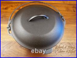 Lodge #8 Vintage Restored Cast Iron Dutch Oven 1930s (5 Quart)