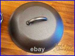 Lodge #8 Vintage Restored Cast Iron Dutch Oven 1930s (5 Quart)