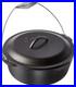 Lodge 9 Quart Cast Iron Dutch Oven. Pre Seasoned Cast Iron Pot and Lid with Wire