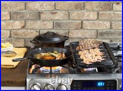 Lodge 9 Quart Cast Iron Dutch Oven. Pre Seasoned Cast Iron Pot and Lid with Wire