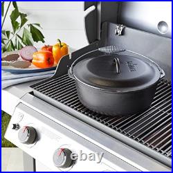 Lodge 9 Quart Cast Iron Dutch Oven. Pre Seasoned Cast Iron Pot and Lid with Wire