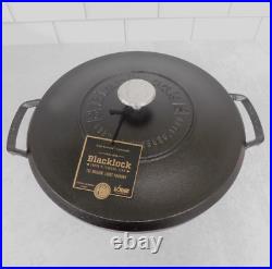 Lodge Blacklock Triple Seasoned Cast Iron Braiser with Lid, 4 Quart New