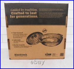 Lodge Blacklock Triple Seasoned Cast Iron Braiser with Lid, 4 Quart New