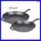 Lodge Blacklock Triple Seasoned Cast Iron Skillet Set of 2 Frying Pans