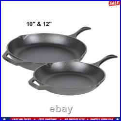 Lodge Blacklock Triple Seasoned Cast Iron Skillet Set of 2 Frying Pans
