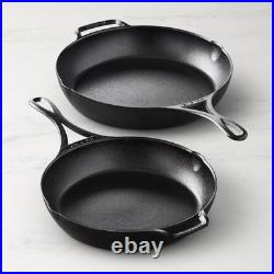 Lodge Blacklock Triple Seasoned Cast Iron Skillet Set of 2 Frying Pans