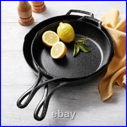Lodge Blacklock Triple Seasoned Cast Iron Skillet Set of 2 Frying Pans
