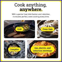 Lodge Cast Iron 5-Piece Set, Pre-Seasoned Skillets, Griddle & Dutch Oven