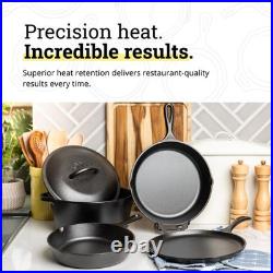 Lodge Cast Iron 5-Piece Set, Pre-Seasoned Skillets, Griddle & Dutch Oven