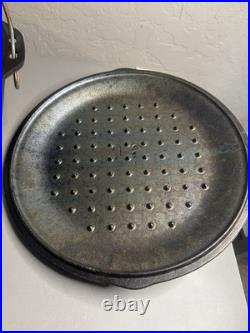 Lodge Cast Iron DUTCH OVEN #12 withSelf- Basting Lid USA LARGE 10 Quart