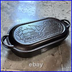 Lodge Cast Iron Deep Fish Fryer Duck Edition 4 Deep 3060 Patent 219833