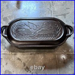 Lodge Cast Iron Deep Fish Fryer Duck Edition 4 Deep 3060 Patent 219833