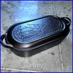 Lodge Cast Iron Deep Fish Fryer Duck Edition 4 Deep 3060 Patent 219833