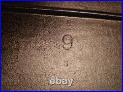 Lodge Cast Iron Long Griddle #9S, Numeric Ghost Marks, 20.25 L X 9.5 W, c1930s