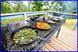 Lodge Cast Iron Seasoned 5-Piece Set with Skillet, Griddle & Dutch Oven Black