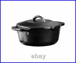 Lodge Cast Iron Serving Pot With Lid, 1 Quart 1 Litre (Black)
