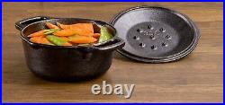 Lodge Cast Iron Serving Pot With Lid, 1 Quart 1 Litre (Black)