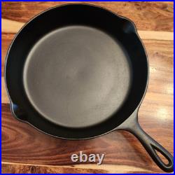 Lodge Cast Iron Skillet #10, 3-Notch, Heat Ring, MM 0 & D, 11-7/8 Dia