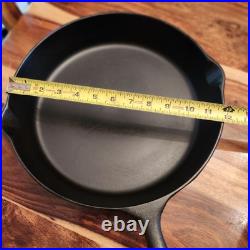 Lodge Cast Iron Skillet #10, 3-Notch, Heat Ring, MM 0 & D, 11-7/8 Dia
