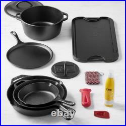 Lodge Classic Seasoned Cast Iron 8-Piece Cookware Set With Care Kit