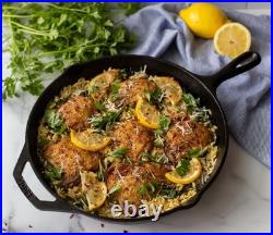 Lodge Cookware Set Black Cast Iron Round Pre-Seasoned Easy-Grip Handles 5-Piece